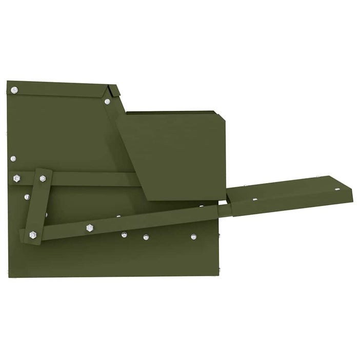Hrănitor cu pedale pentru pui Verde măsliniu 50 x 40 x 29 cm - WALTI WALTI