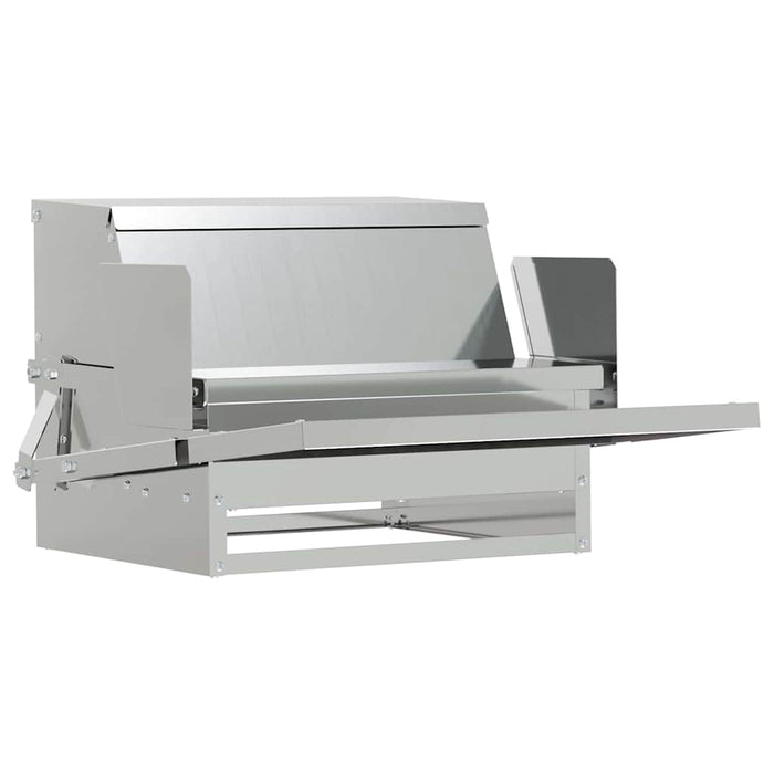 Hrănitor cu pedale pentru pui Argintiu 50 x 40 x 29 cm - WALTI WALTI