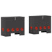 Feeder pentru pui 2 pcs Negru 60,5 x 29 x 51 cm - WALTI WALTI