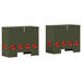 Feeder pentru pui 2 pcs Verde măsliniu 60,5 x 29 x 51 cm - WALTI WALTI