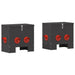 Feeder pentru pui 2 pcs Negru 40,5 x 25 x 38 cm - WALTI WALTI