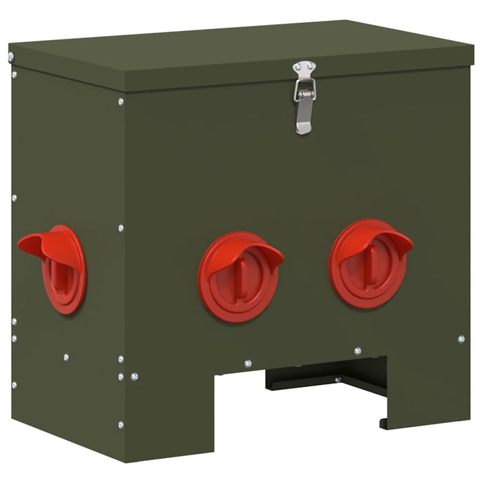 Feeder pentru pui 2 pcs Verde măsliniu 40,5 x 25 x 38 cm - WALTI WALTI