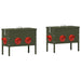 Feeder pentru pui 2 pcs Verde măsliniu 41,5 x 20,5 x 33 cm - WALTI WALTI