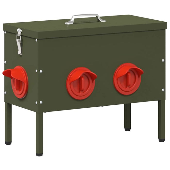 Feeder pentru pui 2 pcs Verde măsliniu 41,5 x 20,5 x 33 cm - WALTI WALTI