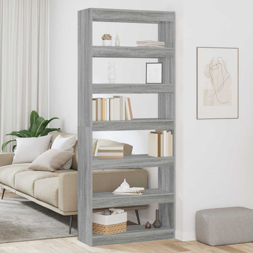 Dulap pentru cărți Gri Sonoma 80 x 30 x 198 cm Lemn compozit - WALTI WALTI