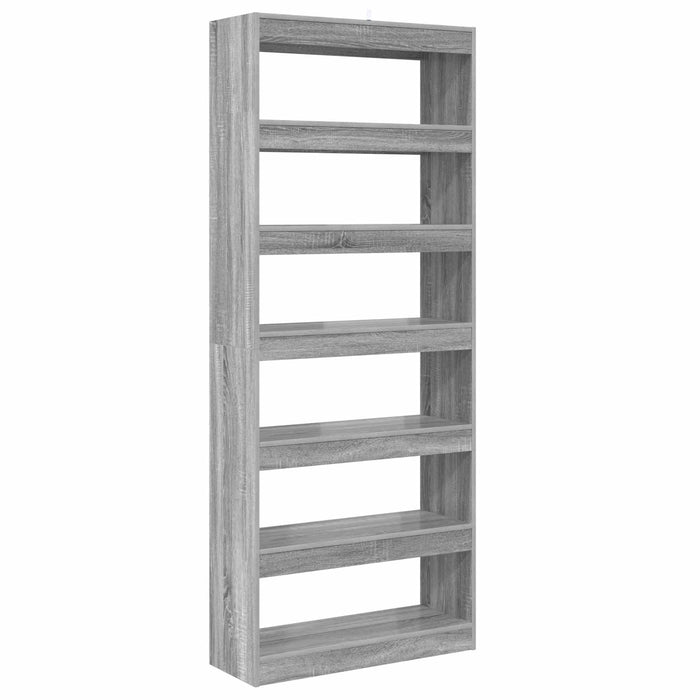 Dulap pentru cărți Gri Sonoma 80 x 30 x 198 cm Lemn compozit - WALTI WALTI