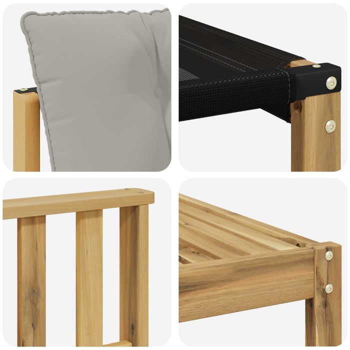 Set de canapele de exterior 5 pcs Alb și gri deschis WALTI
