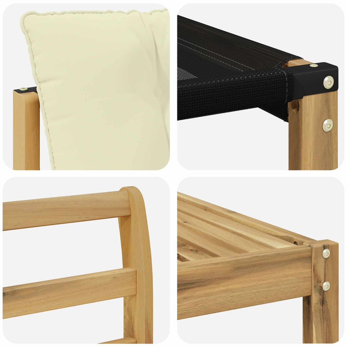 Set de canapele de exterior 6 pcs Alb și crem 79 x 79 x 37 cm WALTI