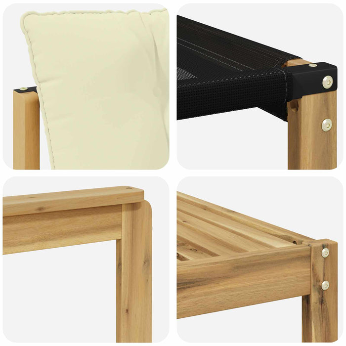 Set de canapele de exterior 7 pcs Alb și crem 79 x 79 x 37 cm WALTI