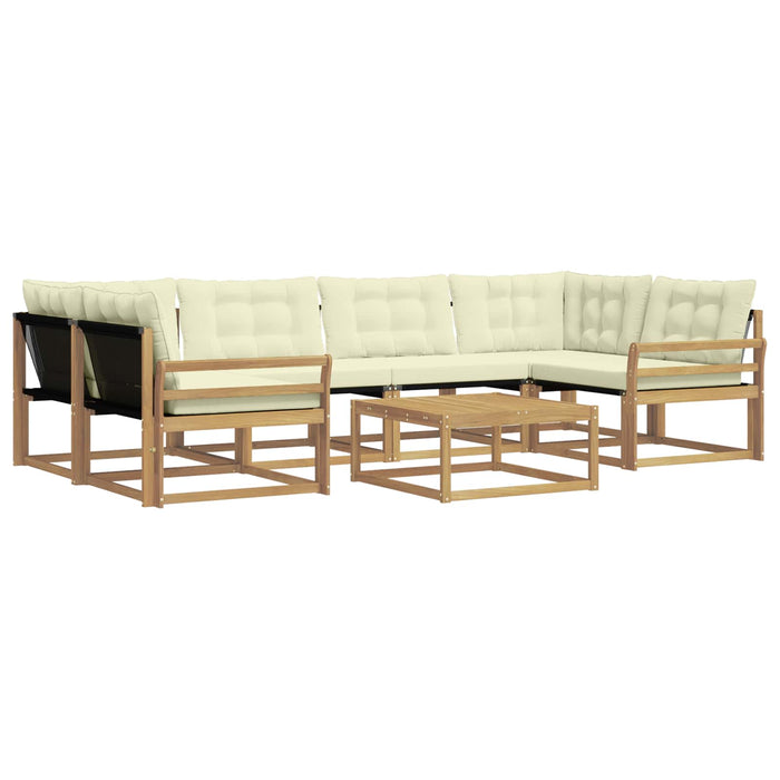 Set de canapele de exterior 7 pcs Alb și crem 79 x 79 x 37 cm WALTI