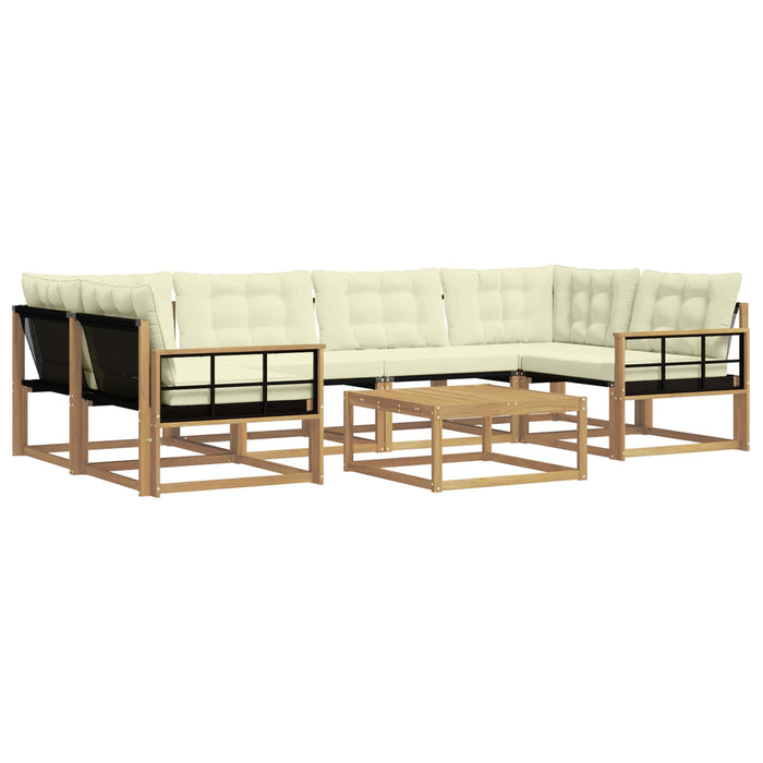 Set de canapele de exterior 7 pcs Alb și crem 79 x 79 x 37 cm WALTI