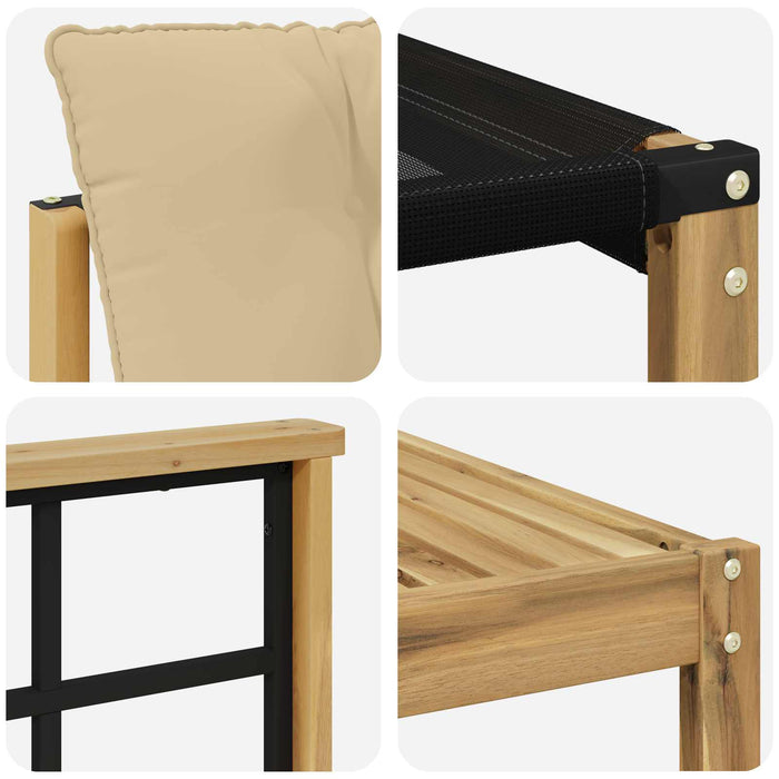 Set de canapele de exterior 7 pcs Alb și Bej 79 x 79 x 37 cm WALTI
