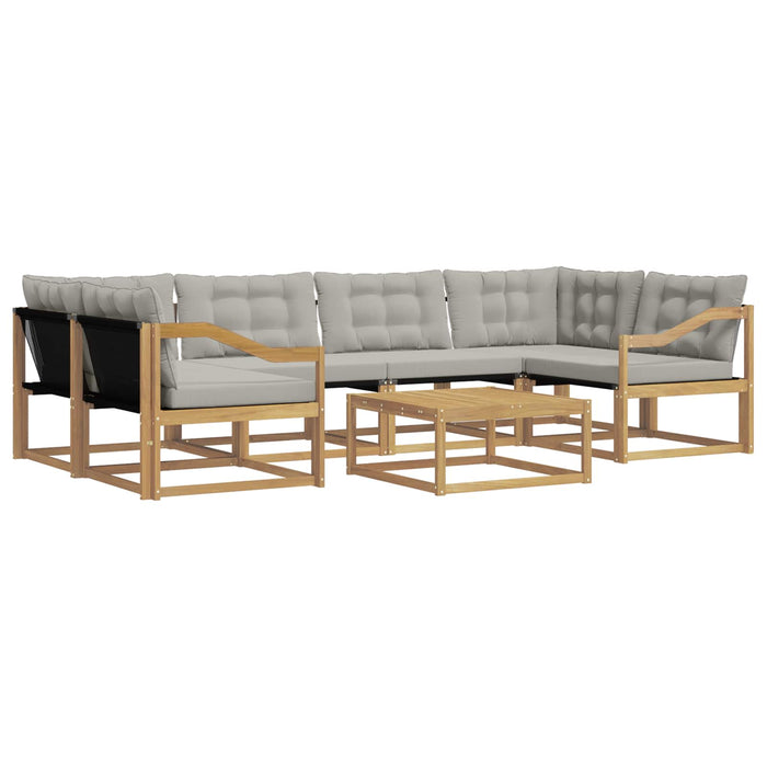 Set de canapele de exterior 7 pcs Alb și gri deschis WALTI