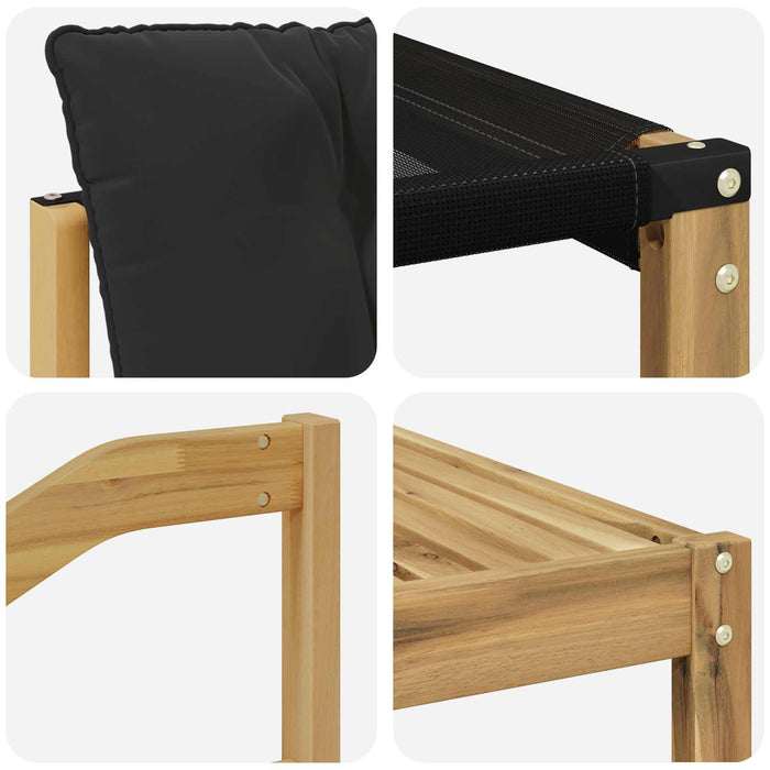 Set de canapele de exterior 8 pcs Alb și negru WALTI