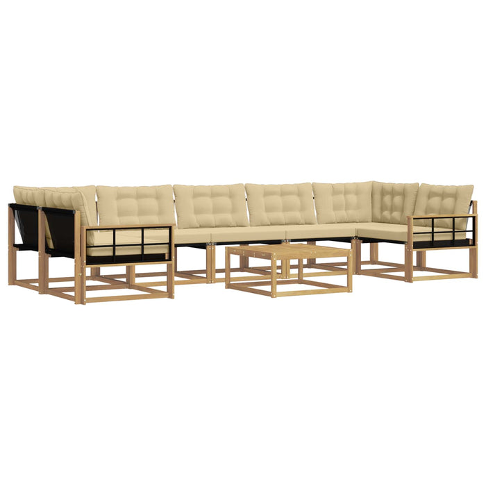 Set de canapele de exterior 8 pcs Alb și Bej 79 x 79 x 37 cm - WALTI WALTI