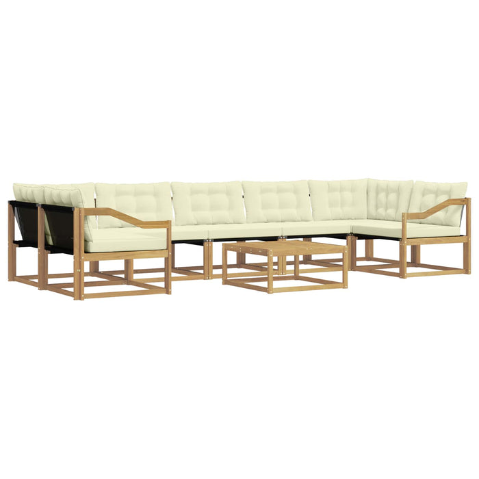 Set de canapele de exterior 8 pcs Alb și crem 79 x 79 x 37 cm WALTI