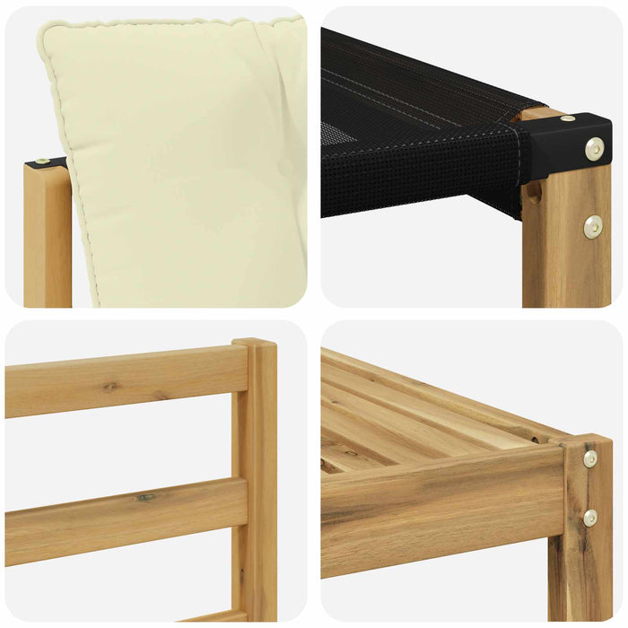 Set de canapele de exterior 9 pcs Alb și crem 79 x 79 x 37 cm WALTI