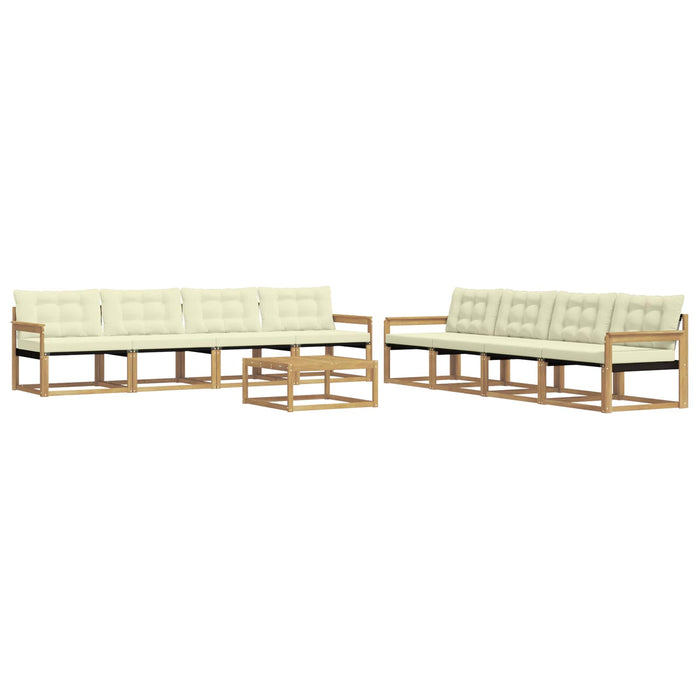 Set de canapele de exterior 9 pcs Alb și crem 79 x 79 x 37 cm WALTI