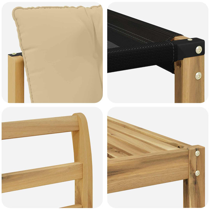 Set de canapele de exterior 9 pcs Alb și Bej 79 x 79 x 37 cm WALTI
