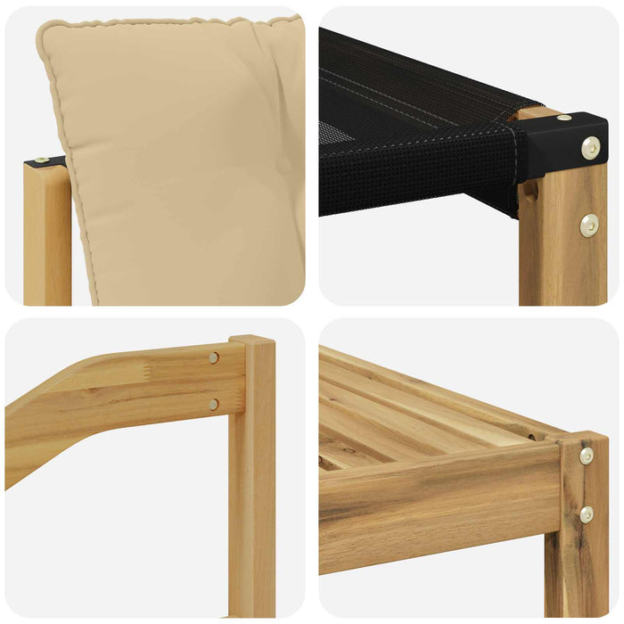 Set de canapele de exterior 9 pcs Alb și Bej 79 x 79 x 37 cm WALTI