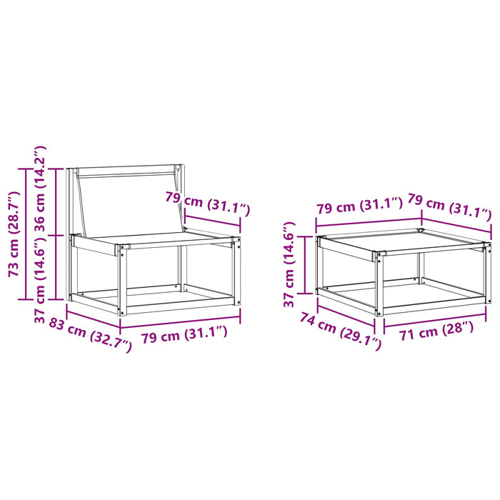 Set de canapele de exterior cu pernă 4 pcs Alb și crem WALTI