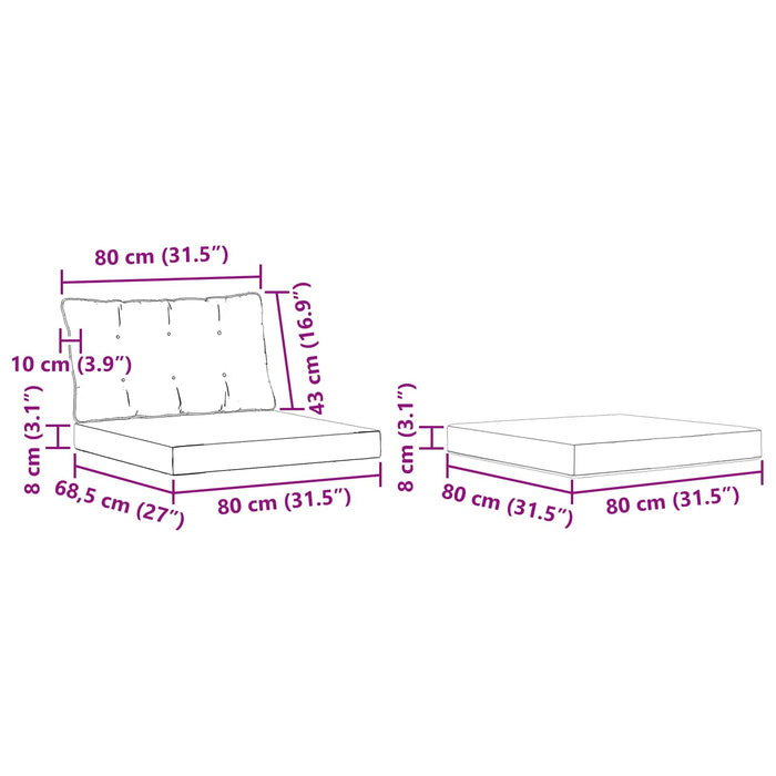 Set de canapele de exterior cu pernă 5 pcs Alb și gri deschis WALTI