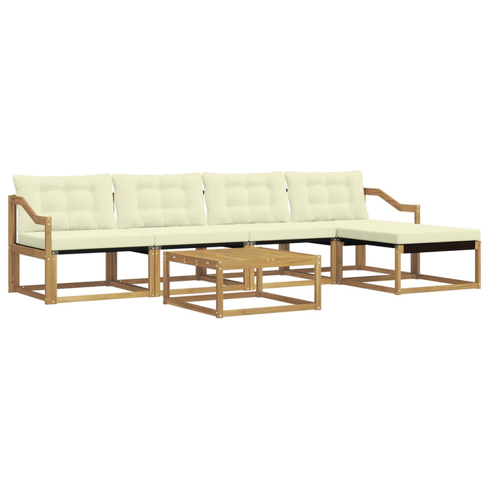 Set de canapele de exterior 6 pcs Alb și crem 79 x 79 x 37 cm WALTI
