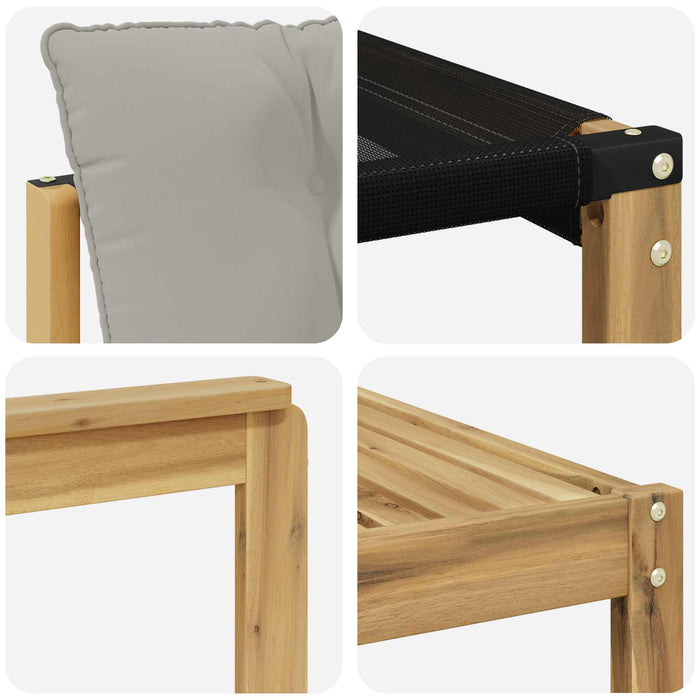 Set de canapele de exterior 5 pcs Alb și gri deschis WALTI