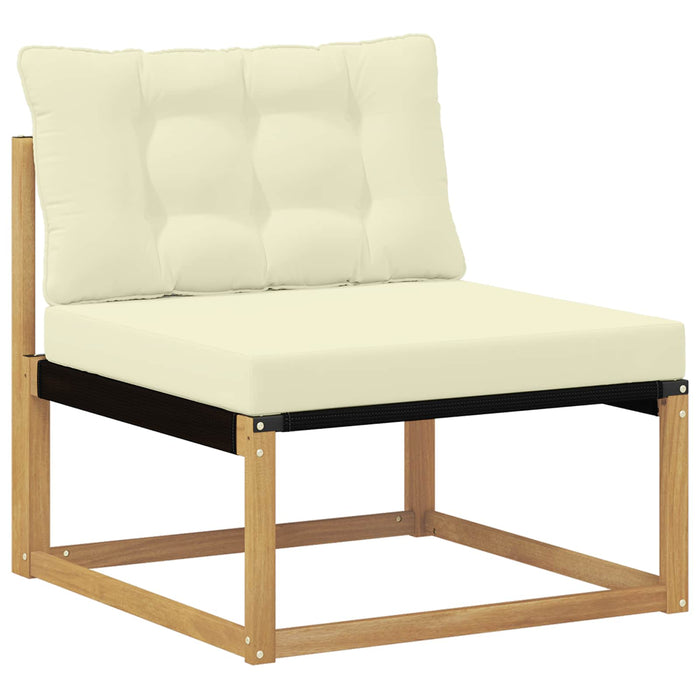 Set de canapele de exterior 5 pcs Alb și crem 79 x 79 x 37 cm WALTI