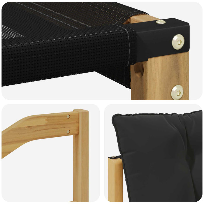 Set de canapele de exterior cu pernă 5 pcs Alb și negru WALTI