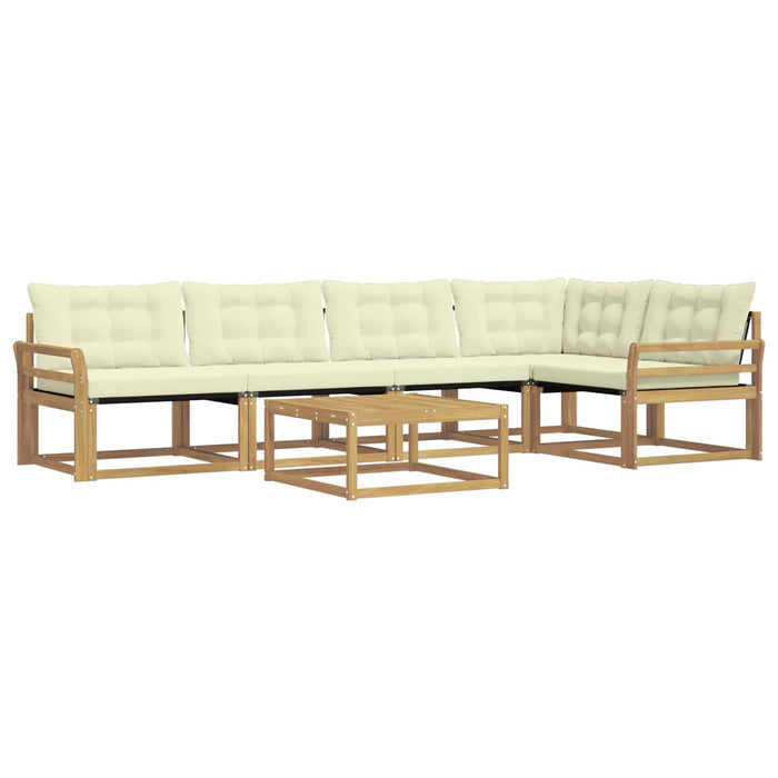 Set de canapele de exterior 6 pcs Alb și crem 79 x 79 x 37 cm WALTI