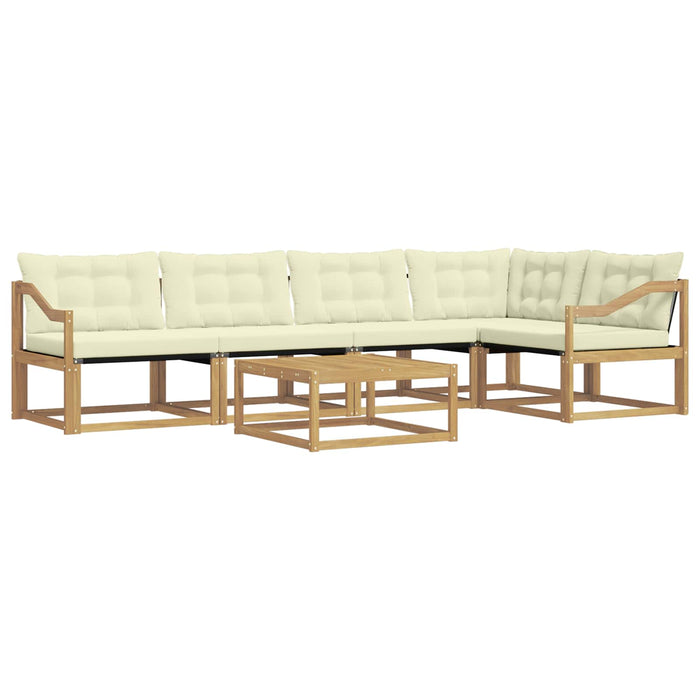 Set de canapele de exterior 6 pcs Alb și crem 79 x 79 x 37 cm WALTI