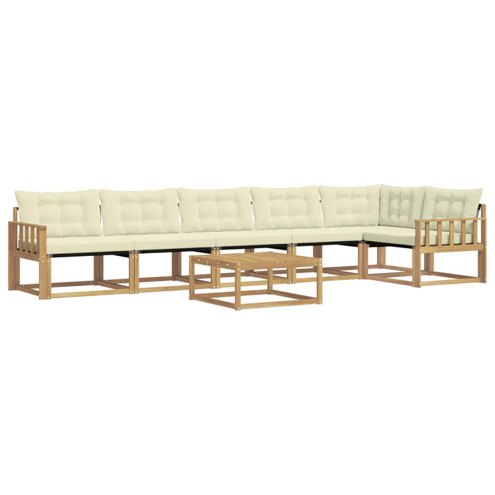 Set de canapele de exterior 7 pcs Alb și crem 79 x 79 x 37 cm WALTI