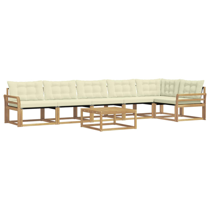 Set de canapele de exterior 7 pcs Alb și crem 79 x 79 x 37 cm WALTI