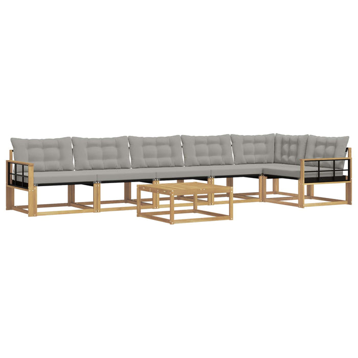 Set de canapele de exterior 7 pcs Alb și gri deschis WALTI