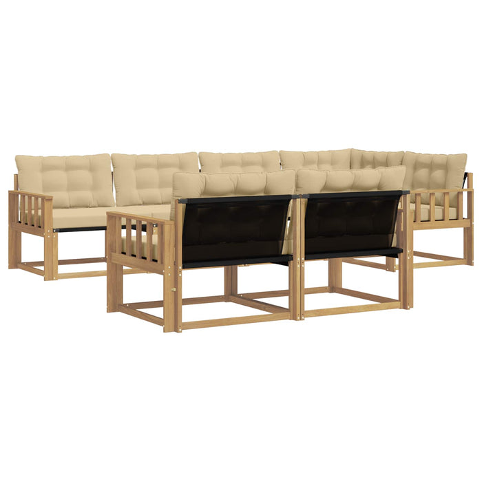 Set de canapele de exterior cu pernă 7 pcs Alb și Bej WALTI