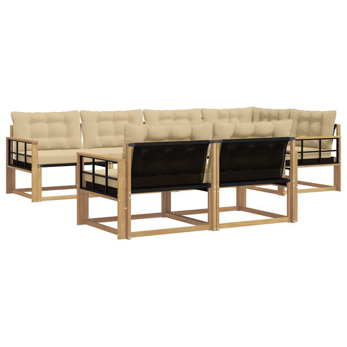 Set de canapele de exterior cu pernă 7 pcs Alb și Bej WALTI