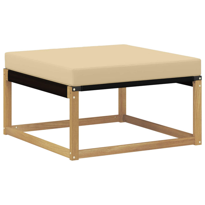 Set de canapele de exterior 8 pcs Alb și Bej 79 x 79 x 37 cm WALTI