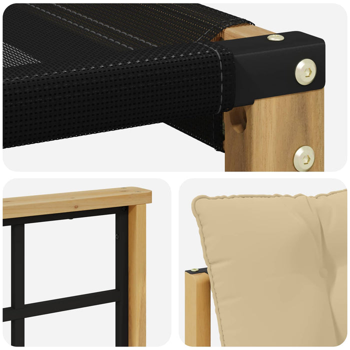 Set de canapele de exterior cu pernă 8 pcs Alb și Bej WALTI