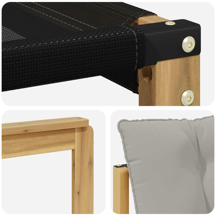 Set de canapele de exterior cu pernă 7 pcs Alb și gri deschis WALTI