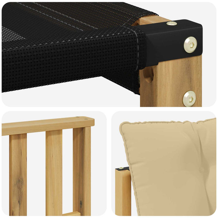 Set de canapele de exterior cu pernă 7 pcs Alb și Bej WALTI