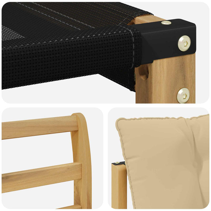 Set de canapele de exterior cu pernă 7 pcs Alb și Bej WALTI