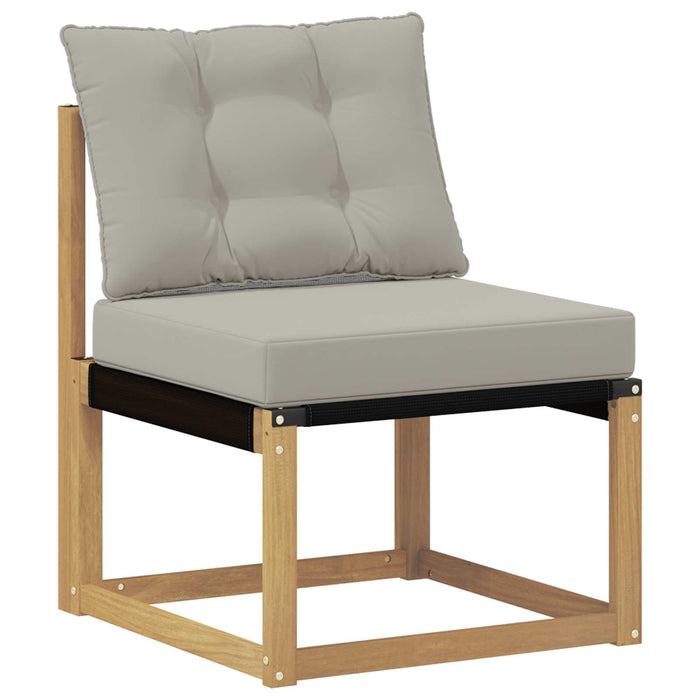 Set de canapele de exterior cu pernă 4 pcs Alb și gri deschis WALTI