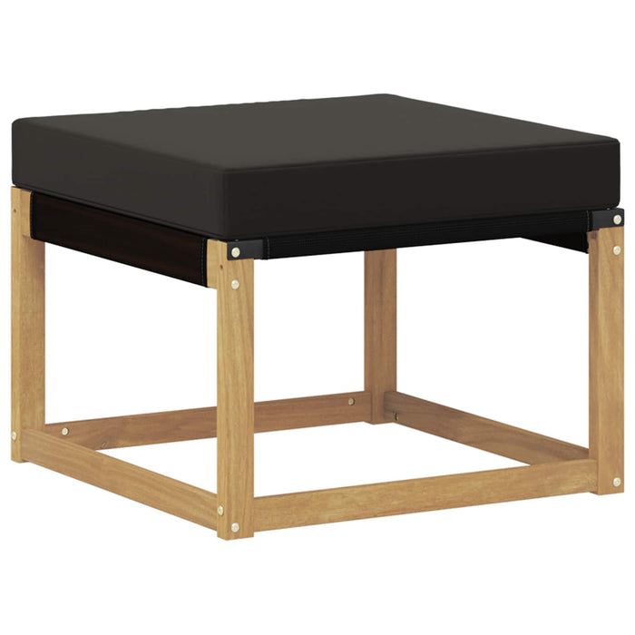 Set de canapele de exterior cu pernă 6 pcs Alb și negru WALTI