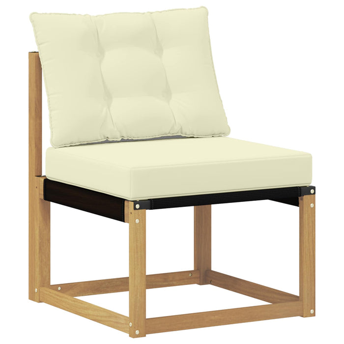 Set de canapele de exterior cu pernă 5 pcs Alb și crem WALTI