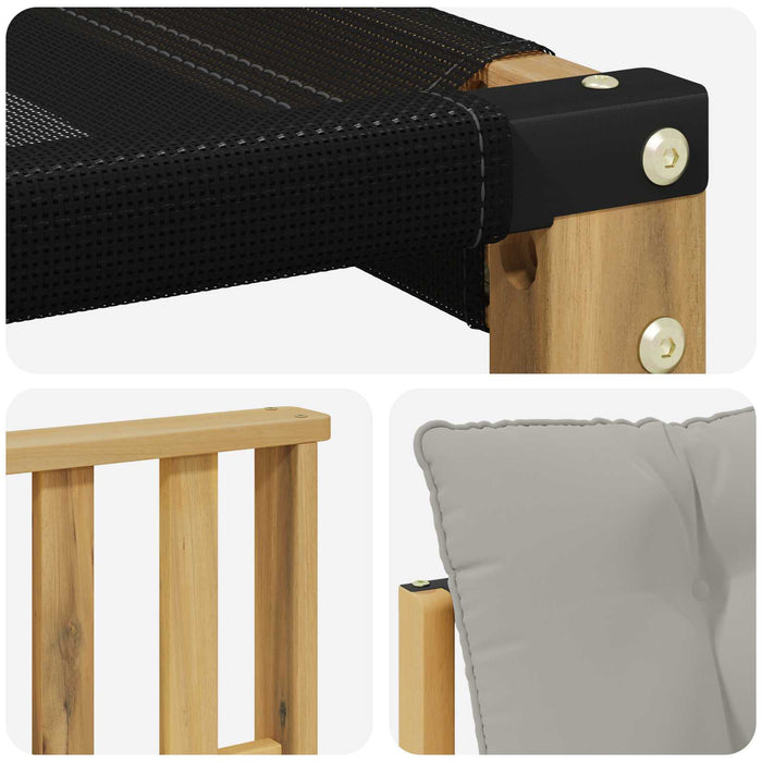 Set de canapele de exterior cu pernă 5 pcs Alb și gri deschis WALTI