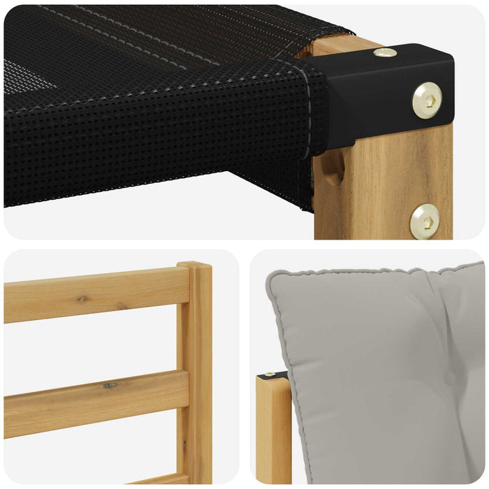 Set de canapele de exterior cu pernă 8 pcs Alb și gri deschis WALTI