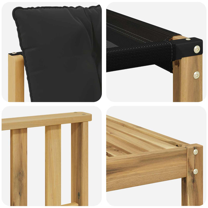 Set de canapele de exterior cu pernă 8 pcs Alb și negru WALTI