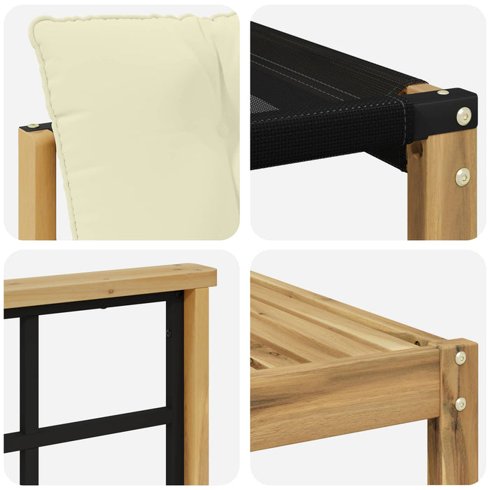 Set de canapele de exterior cu pernă 8 pcs Alb și crem WALTI