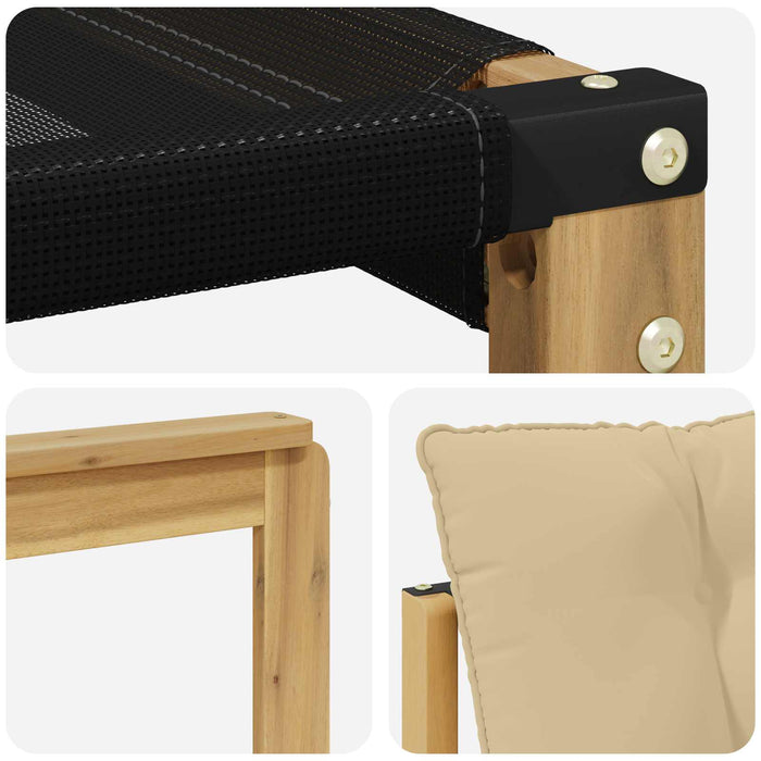 Set de canapele de exterior cu pernă 6 pcs Alb și Bej WALTI